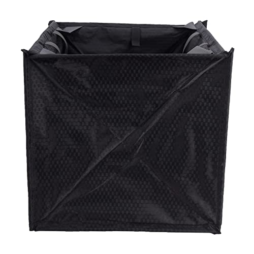 Rock Tree Climbing Rope Storage Basket Portable Folding Throwing Cord Frame Bag Heavy Duty Nylon Organizer Gear Equipment Carrier Pouch Black Outdoor Adventure