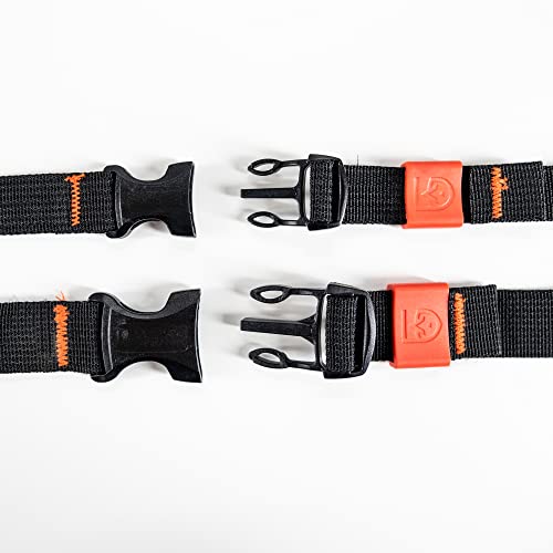 GEAR AID Utility Straps with Side-Release Buckle, Secure and Compress Camping, Biking, Hunting, Boating Gear, 3/4" Width, 60" Length - size: 3/4" x 60", style: 2 Straps