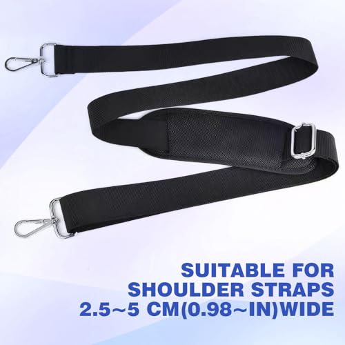 2 Pack Black Soft Shoulder Strap Pad for Luggage Straps & Bags - Ultra Comfortable Shoulder Pads for Bag Straps - Breathable，Lightweight, Adjustable Fit for Comfort