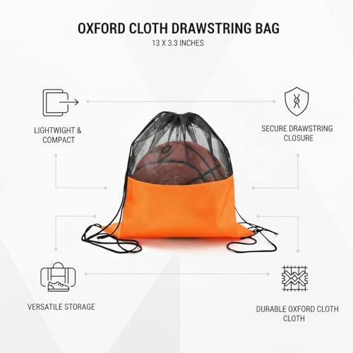 Oxford Cloth Drawstring Bag for Shoes and Essentials, Durable Gym Sack with Secure Closure, 13 x 3.3 Inches