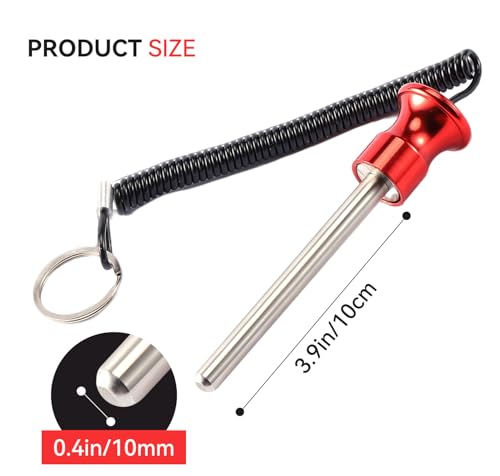 Gym Pin, Weight Stack Pin, Magnetic Weights, Universal Magnetic Weight Pin with Pull Rope, Gym Pins for Weight Stack, Home Gym Parts, Exercise Machine Parts & Accessorie - color: Red *2