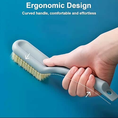 3 Pack Shoe Brush for Cleaning Shoe Scrubber Brushes Shoe Cleaner Brush | Shoe Cleaning Brush with Ergonomic Long Handled Gentle Soft Bristle Scrub Brush for Sneakers,Tennis,Canvas,White Shoes