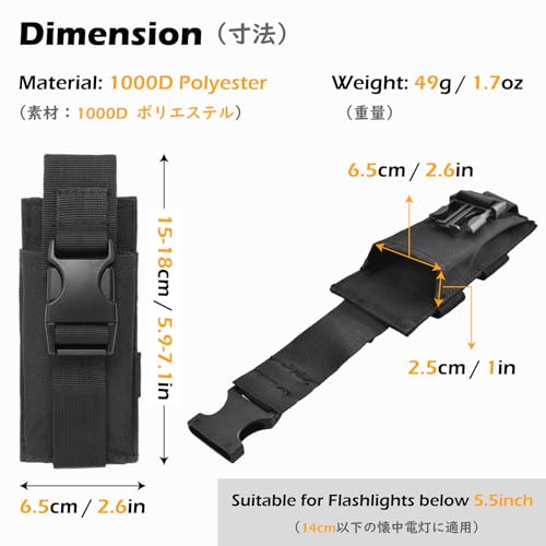 TRIWONDER Tactical Phone Pouch Molle, Smartphone Holster Bag EDC Utility Cellphone Lock Card Holder Organizer Fit for Waist Belt Case - color: 11 Black