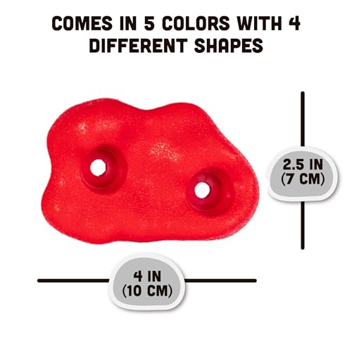 Squirrel Products Rock Climbing Holds for Kids, Deluxe Extra Large Climbing Rocks with Mounting Hardware - DIY Rock Wall Indoor & Outdoor Playground Accessories Wall Climbing Kit - Ages 3+ - style: 20 Pack with Patented Safety Plugs