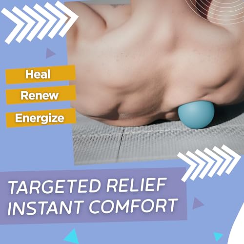 Acupoint Massage Therapy Ball Set of 2 - Myofascial Release, Trigger Point & Deep Tissue - Lacrosse Ball for Back, Neck, Foot and Plantar Fasciitis Relief - style: Blue