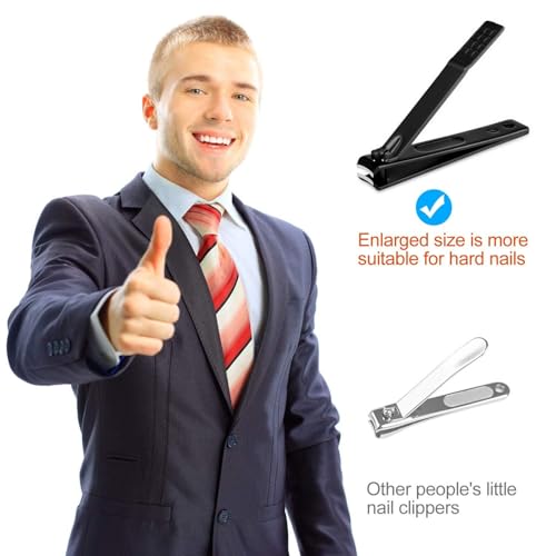 Aceoce Manicure Set Professional Nail Clippers Set Manicure Pedicure Kit | Stainless Steel Finger Toe nail Clippers,Mens Accessories,Personal Care Tools,Travel Nail Care Tools Kit,Gifts for Men Women - color: Black and Red