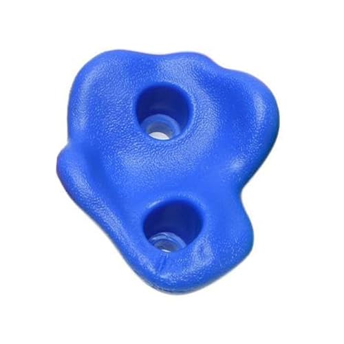 10PCS Rock Climbing Holds, PE Ergonomic Design with Rock Texture for Indoor Outdoor Climbing Wall, Includes Screws and Wrench Tools - color: Blue