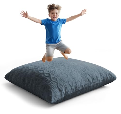Matini Home Crash Pad 48" X 60" - Sensory Pad with Cover Foam Blocks for Kids and Adults, Ideal Gymnastics Equipment to Jump, Play or Relax - Turquoise - color: Turquoise 48" X 60"