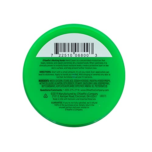 O'Keeffe's K0680001-8 Working Hands Hand Cream in Jar (8 Pack), 6.8 oz - size: 6.8 Ounce (Pack of 8)