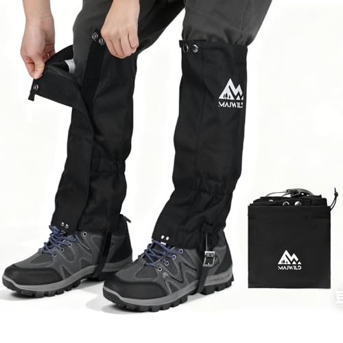 Adjustable Leg Gaiters, Waterproof Snow Boot Gaiters for Men Women with Hiking, Walking, Hunting, Snowshoeing, Climbing