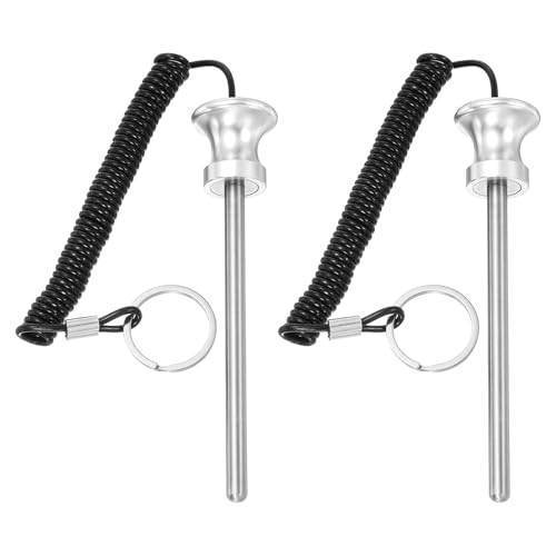 Weight Stack Pin, Weight Gym Pin Strength Training Equipment Replacement with Pull Rope for Commercial Home - color: Silver, size: 0.3 x 4.7 Inch