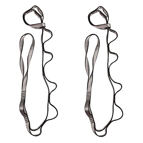 2Pcs Adjustable Anti-Gravity Chrysanthemum Swing Flying Stretch Belt Rope Climbing Daisy Chains Extension Yoga Belt Hanging - color: Grey, size: 1.5M