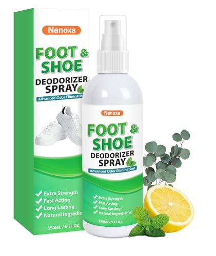 Shoe Deodorizer Spray, 5 fl oz Powerful Foot & Shoe Odor Eliminator | Fast-Acting, Long-Lasting, Foot Spray for Smelly Feet, Shoe Freshener Spray for Shoes, Gym Bags, Helmets - size: 5 Fl Oz (Pack of 1)