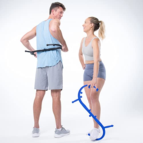 Body Back Buddy Elite FSA Eligible Trigger Point Massage Tool, Neck and Back Massager Handheld, Manual Self Massager, Massage Cane, Muscle Knot Remover with Instructions, 2-Pack Bundle (Black) - color: Black, size: Elite Bundle