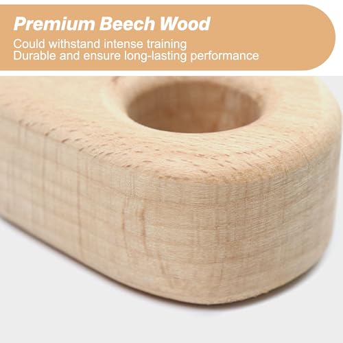 Climbing Hangboard - Rock Climbing Finger Trainer, Wooden Hangboard Fingerboard for Grip Strength, Lightweight Portable Grip Board for Beginners & Professionals, 1pc