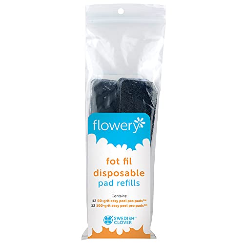 Flowery Foot File Easy Peel Pro Pad, Disposable Replacement Adhesive Pad for D-Files - Combo Pack 24 pcs - color: Pad Refills