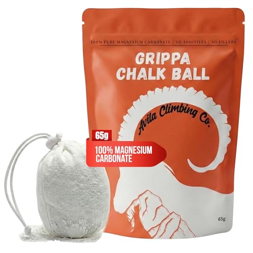 Climbing Chalk Ball, Pro Friction Gymnastics Chalk 100% Magnesium | Non-Toxic, Ultra Grip for Lifting, Rock Climbing, Gym, Weights & More! Long Lasting & Skin Friendly
