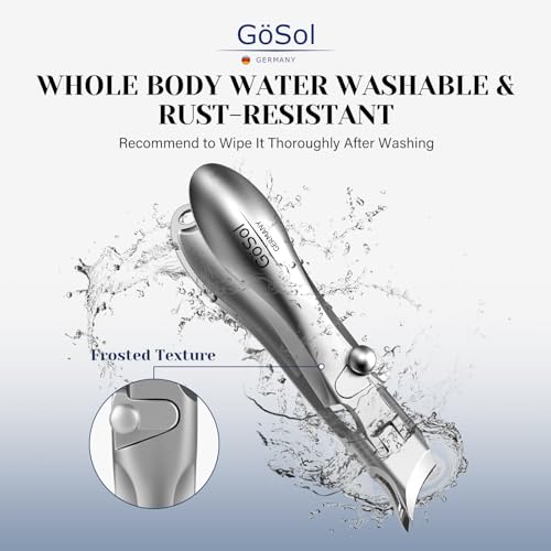 Ingrown Nail Clipper, Sharp Stainless Steel Slanted Finger Toe Nail Cutter | Angled Nail Cutter, Anti-Splash, Built-in Lock, One Handed Nail Trimmer, Curved Blades, Wide Jaw, Cuticle Trimmer, Washable - style: Slanted Nail Clipper