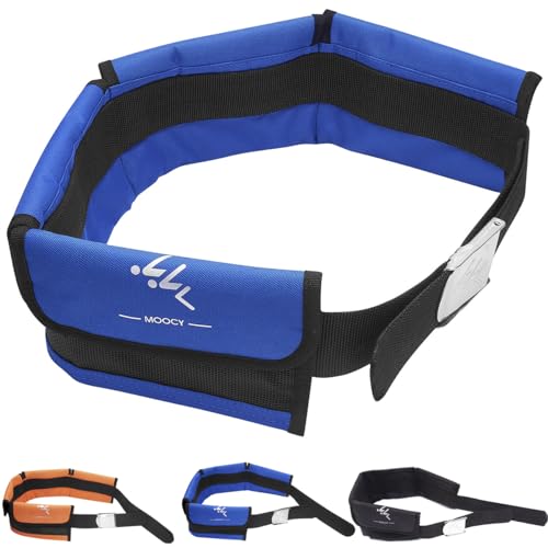 4 Neoprene Pocket Scuba Weight Belt，Spear Fishing Nylon-fit for Waist 32" to 52" - Quick-Release Buckle - color: Blue