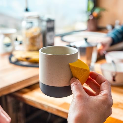 YY Vertical Climbing Mug Evo, Pinch Mug for Rock Climbers and Boulderers, Indoor Bouldering Grip Cup, Unique Gift, Blue - style: Indoor vibes - Yellow