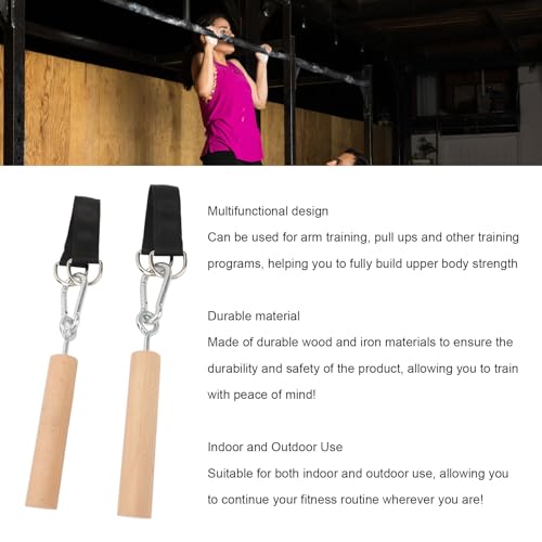 Tbest Pull Up Attachments, 1 Pair Multifunction Portable Rock Climbing Holds Training Set Pull Up Handles Grip Exercise Handle for Indoor Outdoor