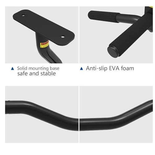 Joist Mount Pull Up Bar, Ceiling Mount Pull Up, Strength Training Pull-Up Bars, Bar with Multi-Grip Foam Grip, 40'' Wide, Pull Up Bar for Home Gym,Black-Bentrod - color: Black, size: Bentrod