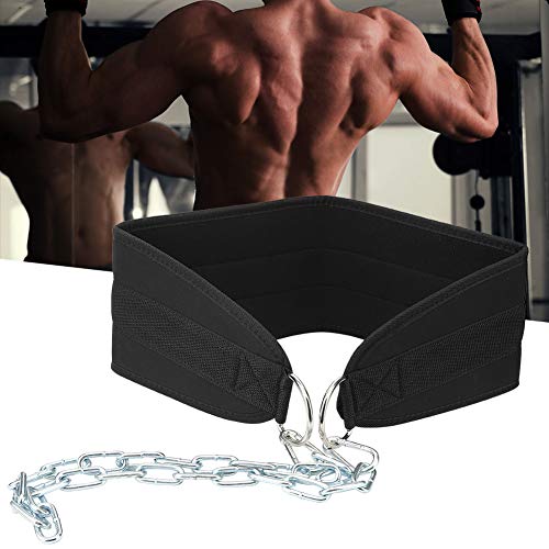 Pull Up Weighted Dip Belt, Dual Gym Equipment, Heavy Duty Steel Chain for Strength Training, Belt for Pull Ups, Dips, and Various Exercises,