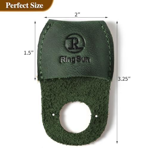 Thumb Guard Wood Carving Tools, Leather Finger Protector, Handmade Carpenter Working Carving Kit Accessories Green - color: Green