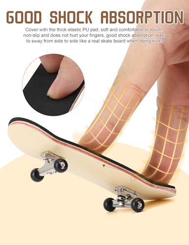 Yosoo Health Gear Finger Skateboards, Fingerboard Finger Board, Finger Skating Board, 1Pc Maple Wooden Alloy Fingerboard Finger Skateboards, Mini Skaboard Bois With Box Reduce Pressure People