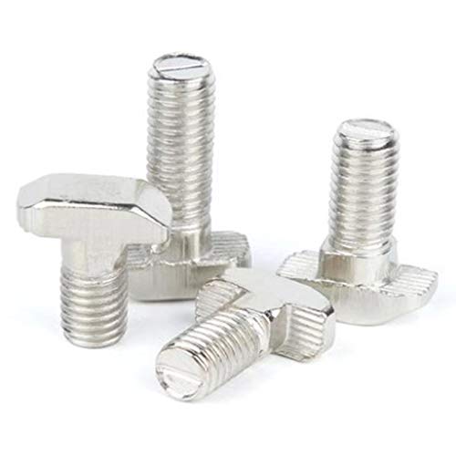 20 Pcs M8 x 20mm Thread T Slot Drop-in Bolt T-Bolt Hammer Head Bolt T Screw Stud for 4040 Series Standard 8mm T-Slot Aluminum Extrusion Profile (4040 Series) - size: 40-M8x20mm