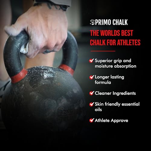 3oz. Cotton Pouch Chalk Ball: Loose Chalk for Weightlifting, Rock Climbing, & Gymnastics, Non-Toxic, Made in The USA, Superior Grip