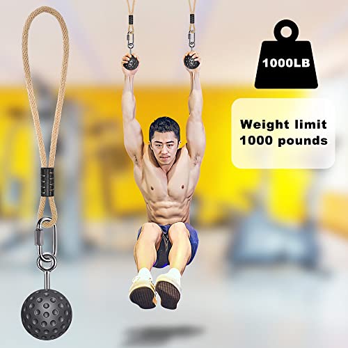 SELEWARE Pull Up Ball, Climbing Grip Attachment for Strength Training | Non-Slip Design Improves Grip Strength, Targets Forearms and Hands, Fits Chin Ups, Kettlebells and Resistance Workouts