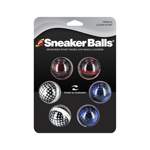 Sneaker Balls Odor-Fighting Shoe Fresheners, Eliminates Unpleasant Smells, Perfect For Sneakers, Gym Bags, Gear Bags, Drawers, Lockers, And More!, Matrix, 6 Pack - color: Matrix (Fresh & Clean), style: 6 Pack