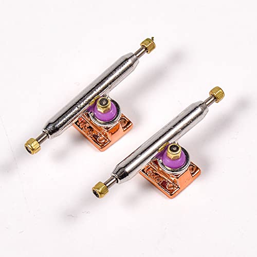 Fingerboard Trucks with Upgraded Urethane Bushings and Pivot Cup,34mm 32mm Width,Normal Kingpin (Gold, 32mm) - color: Gold, size: 32mm