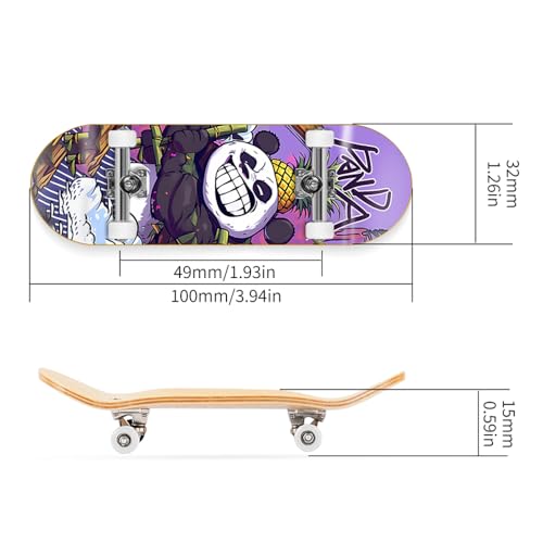 6PCS Pro 32mm Fingerboard Wooden Board Professional Mini Finger Skateboard Set of 6 - color: 6pcs