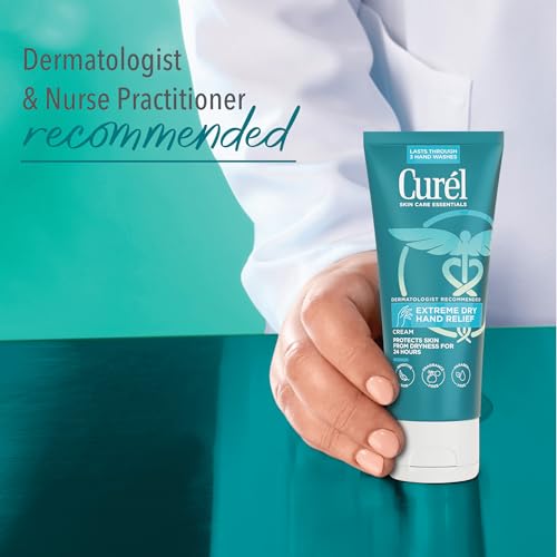Curel Extreme Dry Hand Relief, Dermatologist Recommended, Long-Lasting Cream For Dry Hands, Paraben Free, Fragrance-Free Hand Lotion, 3 Oz | Extreme Relief Hand Lotion, Long-Lasting Moisturizer, Skin Care Essential, Fragrance-Free, Travel Size - size: 3 F