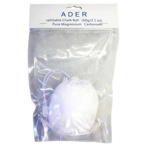 Ader Sporting Goods Refillable Gym Chalk Ball & Chalk Bag- Climbing, Lifting Weight, Gymnastics and Workout - color: 5 Gym chalk balls