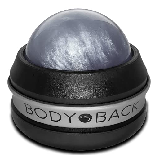 Body Back FSA Eligible Manual Massage Roller Ball | Deep Tissue Roller & Lacrosse Ball - Handheld Massager for Sore Muscles & Joint Pain | 360° Mobility Therapy Ball for Athletes & Fitness Recovery - color: Silver