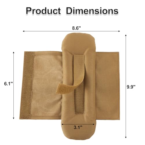 2 Pack Shoulder Strap Pad Backpack Strap Pads Tactical Vest Shoulder Pad Guitar Pad Width Up to 3.1" Compatible with Tactical Vest Tactical Sling Bag - color: khaki