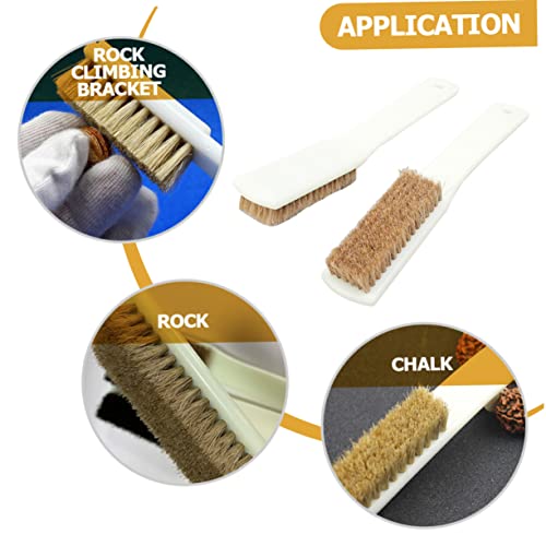 2pcs Climbing Rocks Brush Sports Cleaning Tool Natural Material for Chalk Cleaning for Bouldering and Outdoor Climbing