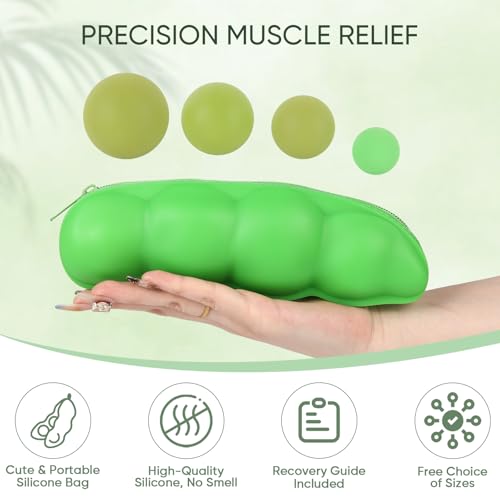 Silicone Massage Lacrosse Balls Set - Small Hard Myofascial Release Balls for Feet, Hands, Neck, Yoga, Deep Tissue Muscle Mobility Massage (4-Pack)