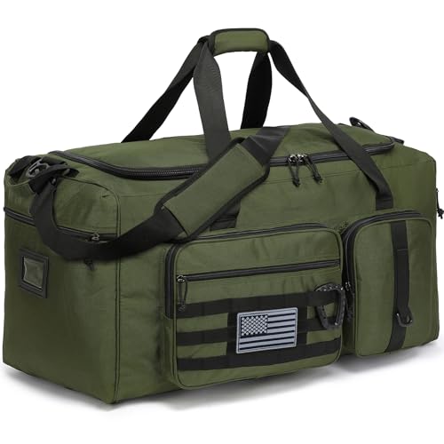 120L Extra Large Duffle Bag for Men, 32" Heavy Duty Sports Gym and Travel Duffel Bag with Shoes Compartment, Equipment Gear Bag for Football Soccer Baseball Hockey Helmets Pads, XL Giant Green - color: Green