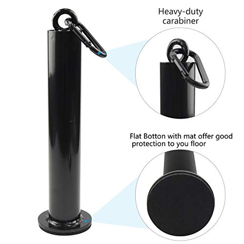 LFJ Weight Loading Pin with Carabiner fit 1 inch and 2 inch Olympic Weight Plate for Cable Pulley System LAT Pulldown - style: Olympic Plates Loading Pin