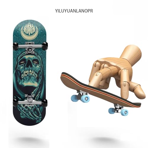 Wooden, pro Fingerboard 29mm Mini handboard、Premium Fingerboard Ideal for Dexterity maneuvers (Reaper) - color: Reaper