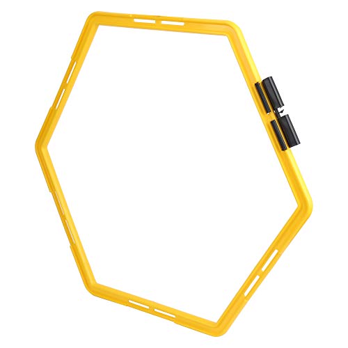6Pcs Agile Circle Training Set with Link Buckle, Physical Training Hexagonal Step Suit Equipment Multipurpose Application for Basketball,Baseball,Football,Tennis