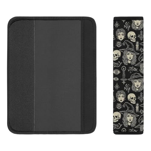 2 Piece Universal Soft and Comfortable Seat Belt Shoulder Pad for Kids, Most Cars, Ouijas Board Gothic Witch Seat Belt Covers Cushion, Neck and Shoulder Support - color: Pattern 393