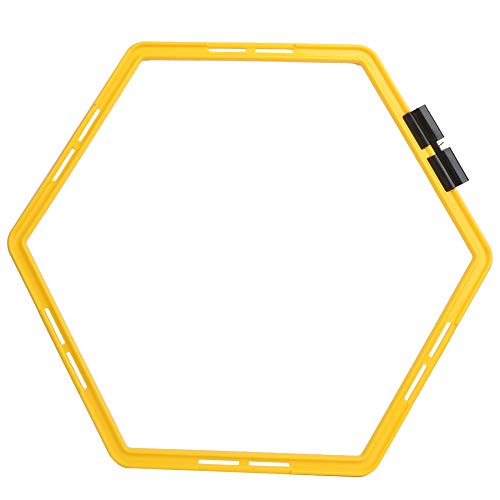 RiToEasysports Agility Rings Set, 6PC Hexagonal Step Training Equipment with Quick-Connect Clips for Football Basketball Tennis Workouts