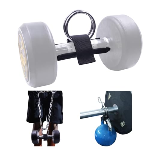 J Bryant Loading Dumbbells Strap for Dip Belt Squat Pull-up,Load Dumbbells Kettlebells on Barbells Weightlifting Accessory - size: 1 piece L
