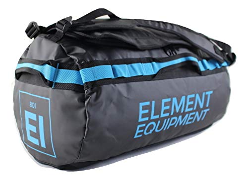 Element Equipment Trailhead Duffel Bag Shoulder Straps Waterproof Black/Blue Large - color: Black/Bomber Blue, size: Large 85 Liters