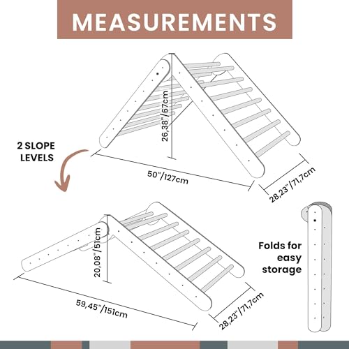 Climbing triangle, Waldorf toys, Climbing triangle, Climbing ladder, Step triangle, Montessori furniture